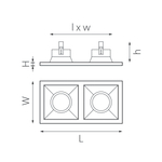 D5260707 Светильник DOMINO QUADRO МR16 (214526+214507+214507)