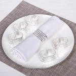 Набор колец для салфеток 6шт «Олимпия» 5,5*3см, серебро