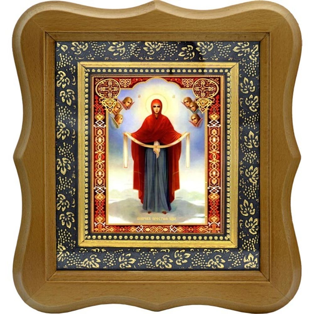 Покров Пресвятой Богородицы. Икона на холсте.