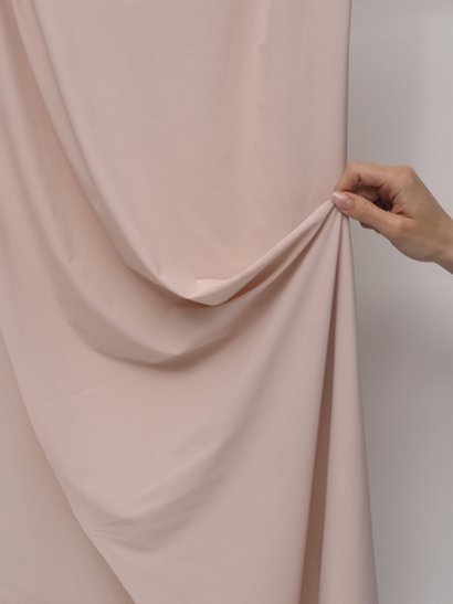 Микрофибра бельевая в рубчик матовая эластичная пудровая