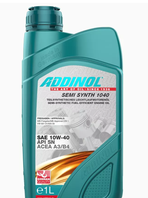Масло моторное п/синт. ADDINOL SemiSynth 1040, канистра 1л, 10009100/070624/3081494