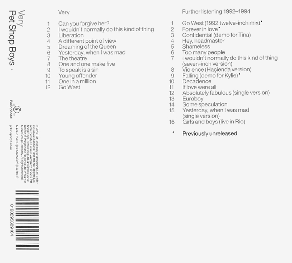 Pet Shop Boys / Very (2CD)