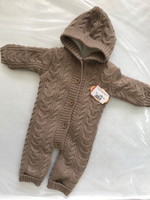 Комбинезон на выписку вязаный "Kids" (Цвет: Черный, Размер: 80)