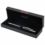 Ручка подарочная шариковая GALANT "Gotter", корпус оружейный металл, детали серебро, узел 0,7 мм, линия письма 0,5 мм, синяя, 144176