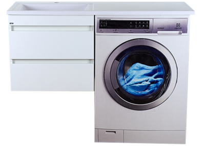 Тумба под раковину Misty Фостер 55 с 2 ящиками под стиральную машину подвесная