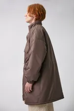 Парка Choompu оверсайз коричневая