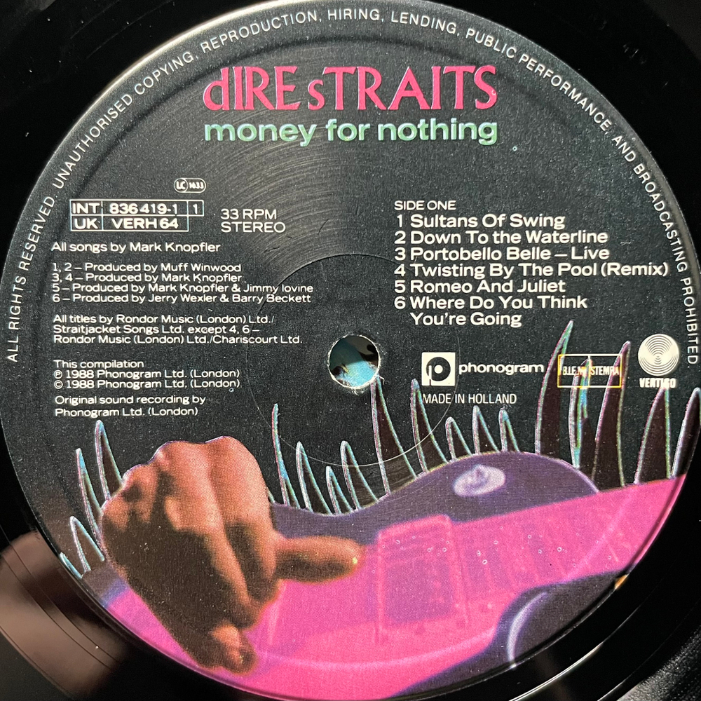 Dire Straits - Money For Nothing (Голландия 1988г.)