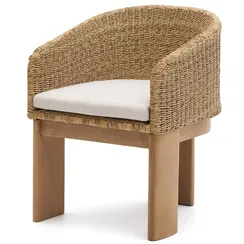 Стул Xoriguer из ротанга и массива эвкалипта