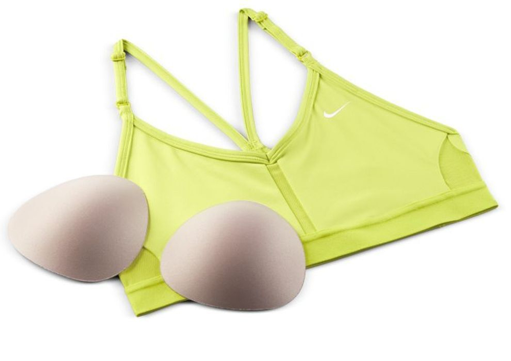 ТОП теннисный Nike Indy Bra V-Neck W - atomic green/atomic green/white