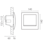 383674 Светильник ESTRA LED 5W 250LM 120G ЧЕРНЫЙ 4000K IP55