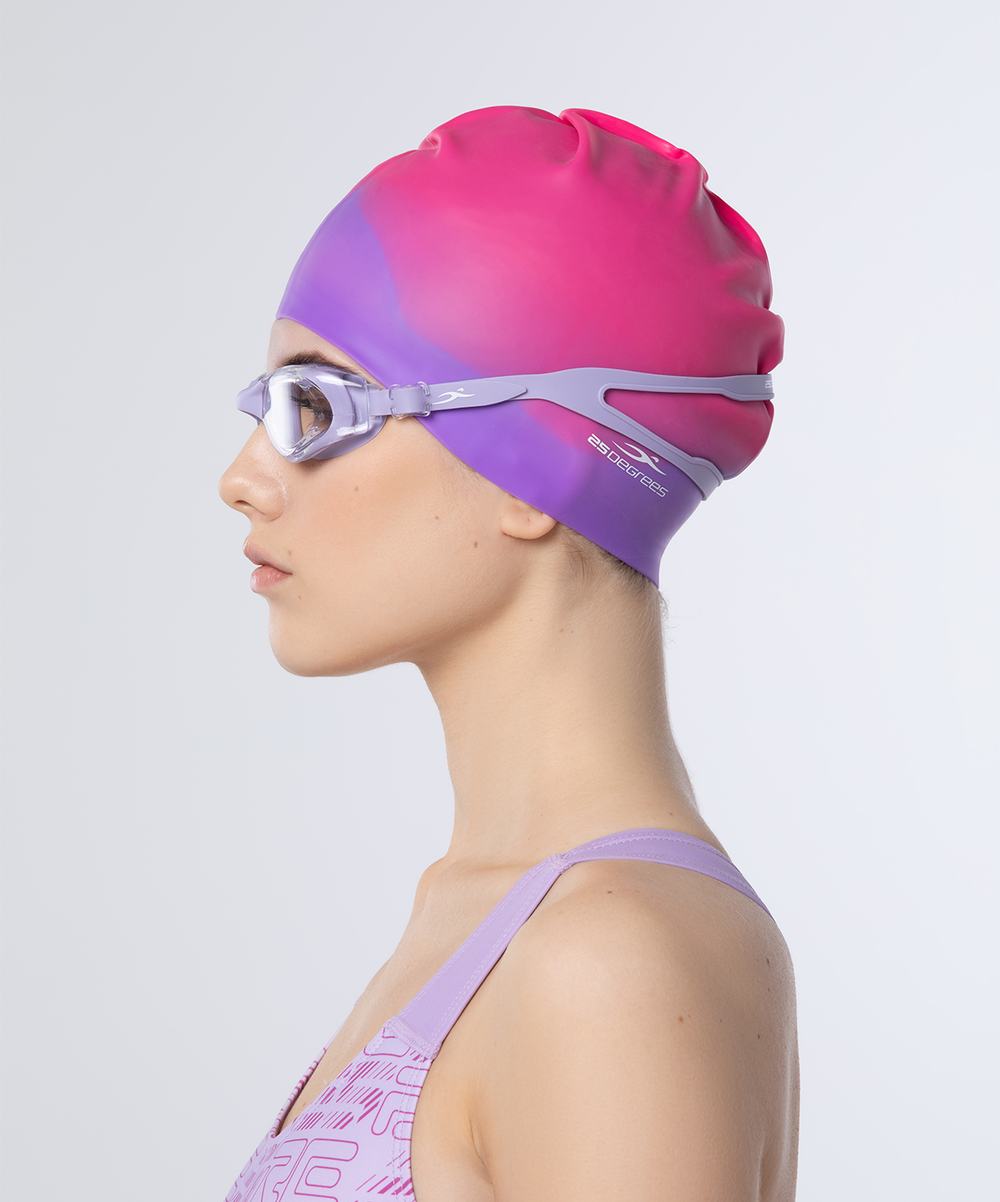 Шапочка для плавания Relast Pink/Purple, силикон