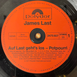 Винтажная виниловая пластинка LP James Last Джеймс Ласт Auf Last Geht's Los (Germany 1977)