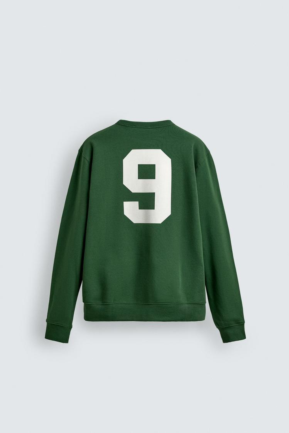 ZARA ТОЛСТОВКА С КОМБИНИРОВАННЫМ ПРИНТОМ, ЗЕЛЕНЫЙ