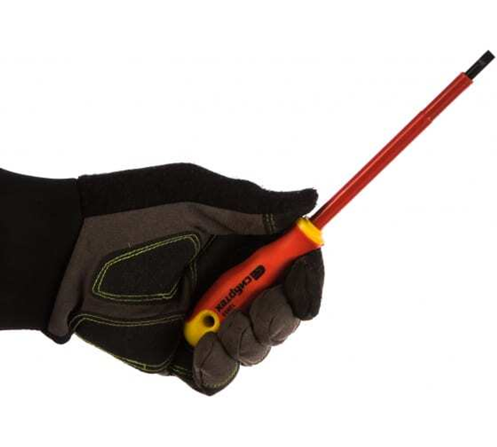 ОТВЕРТКА СИБРТЕХ ДИЭЛЕКТРИЧЕСКАЯ SL5.5*125ММ CRV ДО 1000В ДВУХКОМП/РУК 12933