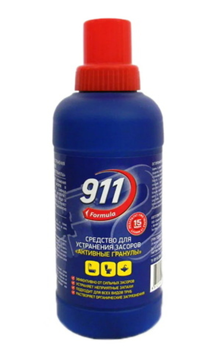 Средство для устранения засоров "911 Активные гранулы" 500г. Sellwin PRO
