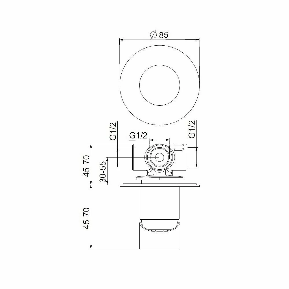 Смеситель для душа Webert One-B NB880101560 черный матовый