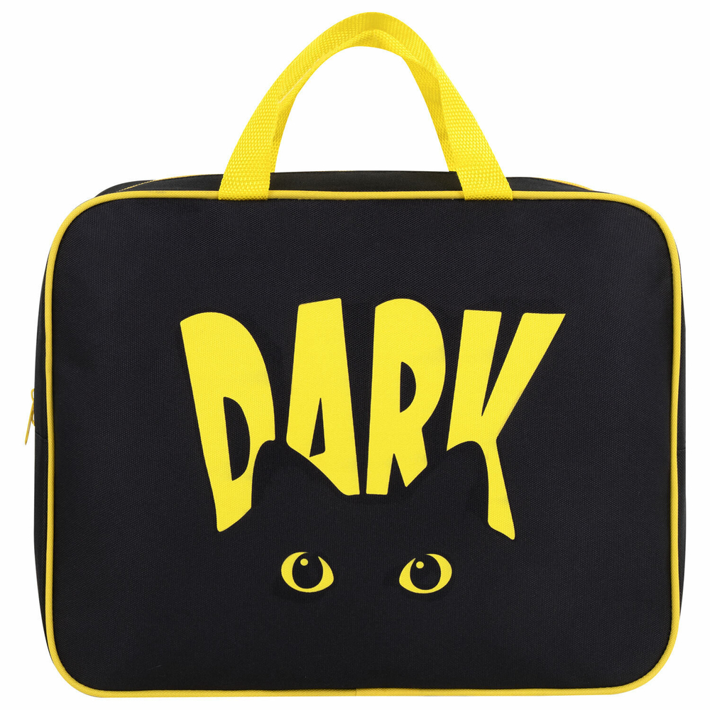 Папка на молнии с ручками BRAUBERG А4 1 отделение полиэстер 80 мм "Dark cat" (2 штуки в упаковке)