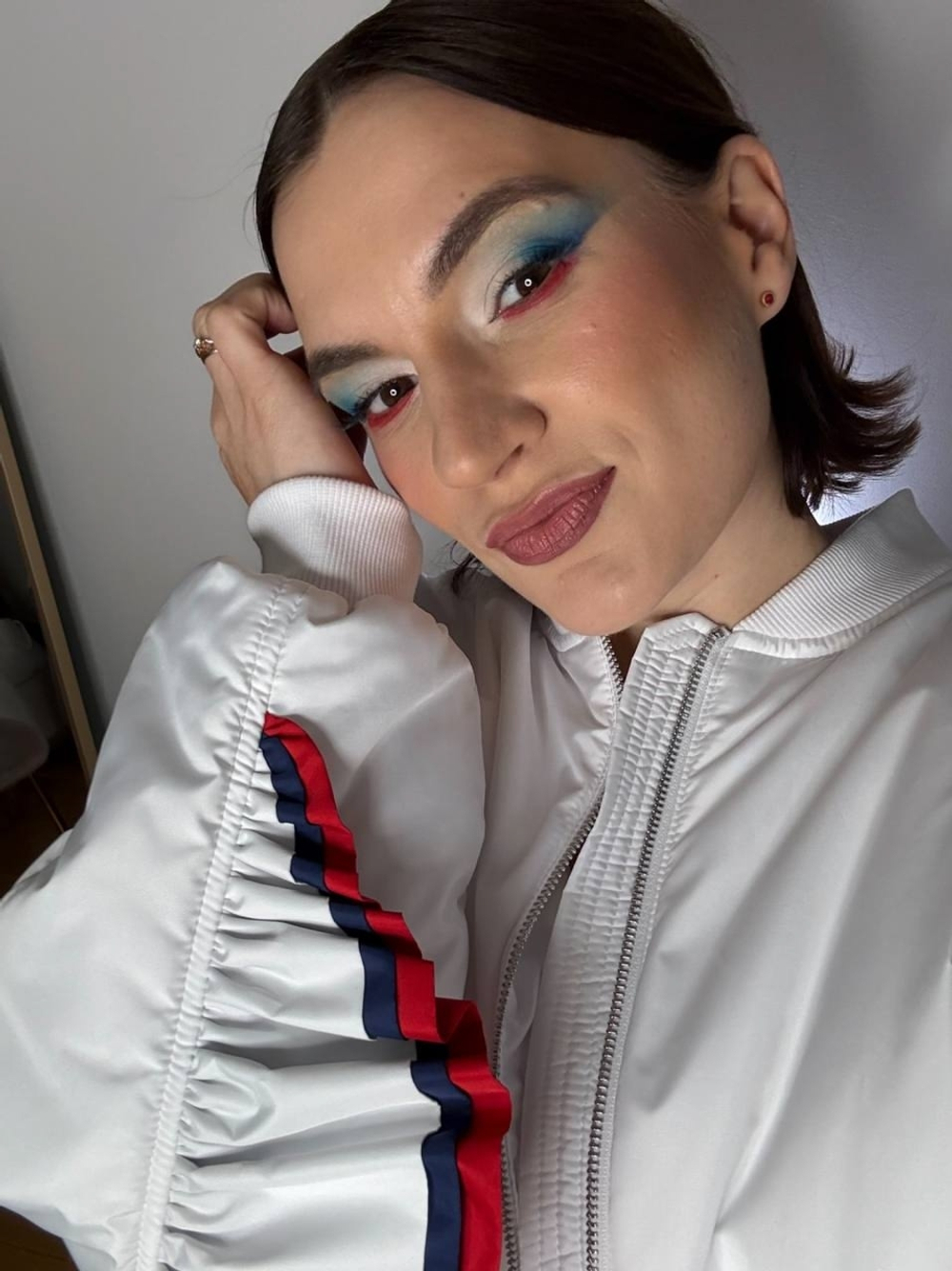 Бомбер триколор