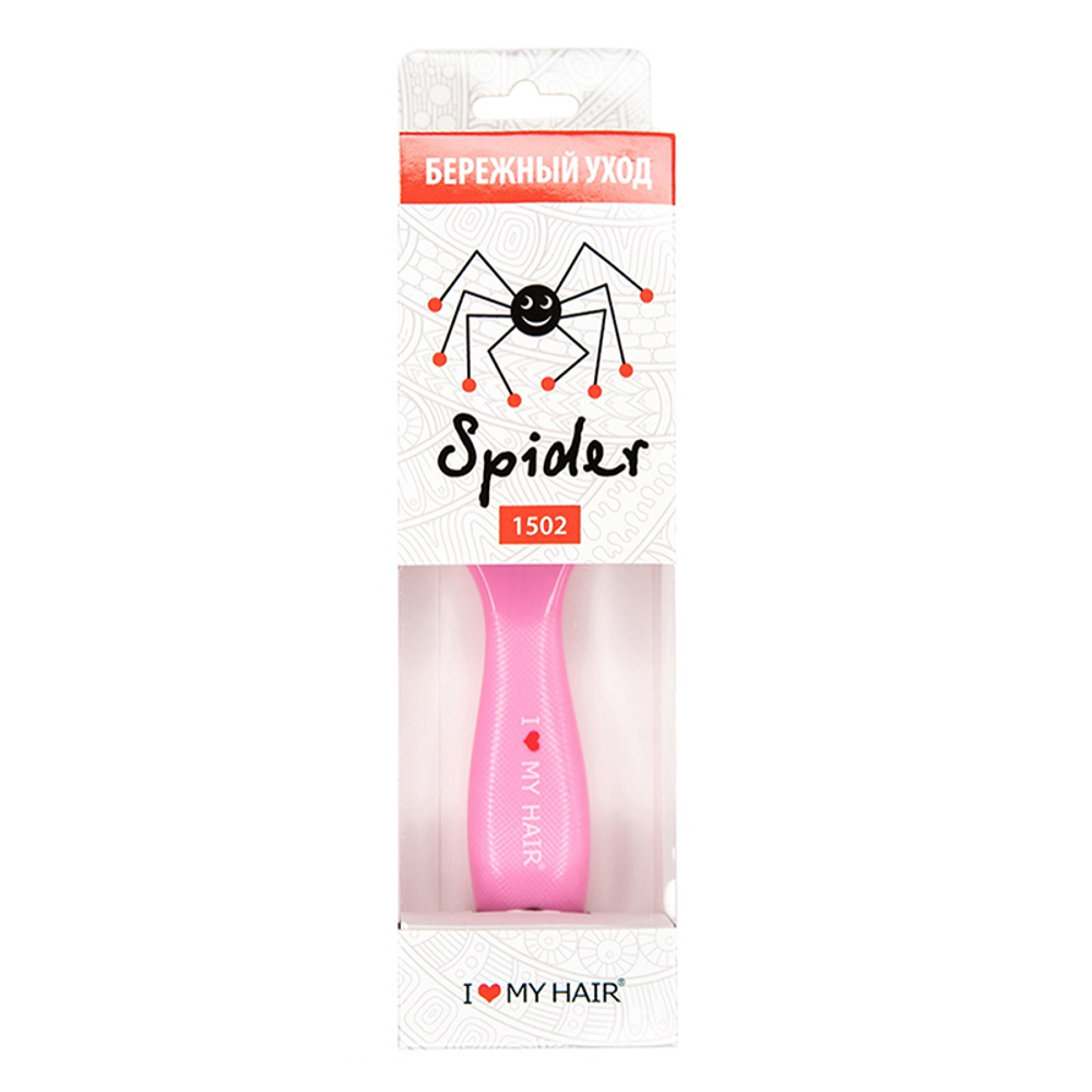 I Love My Hair Щётка "Spider Classic" 1502 L, глянцевая розовая