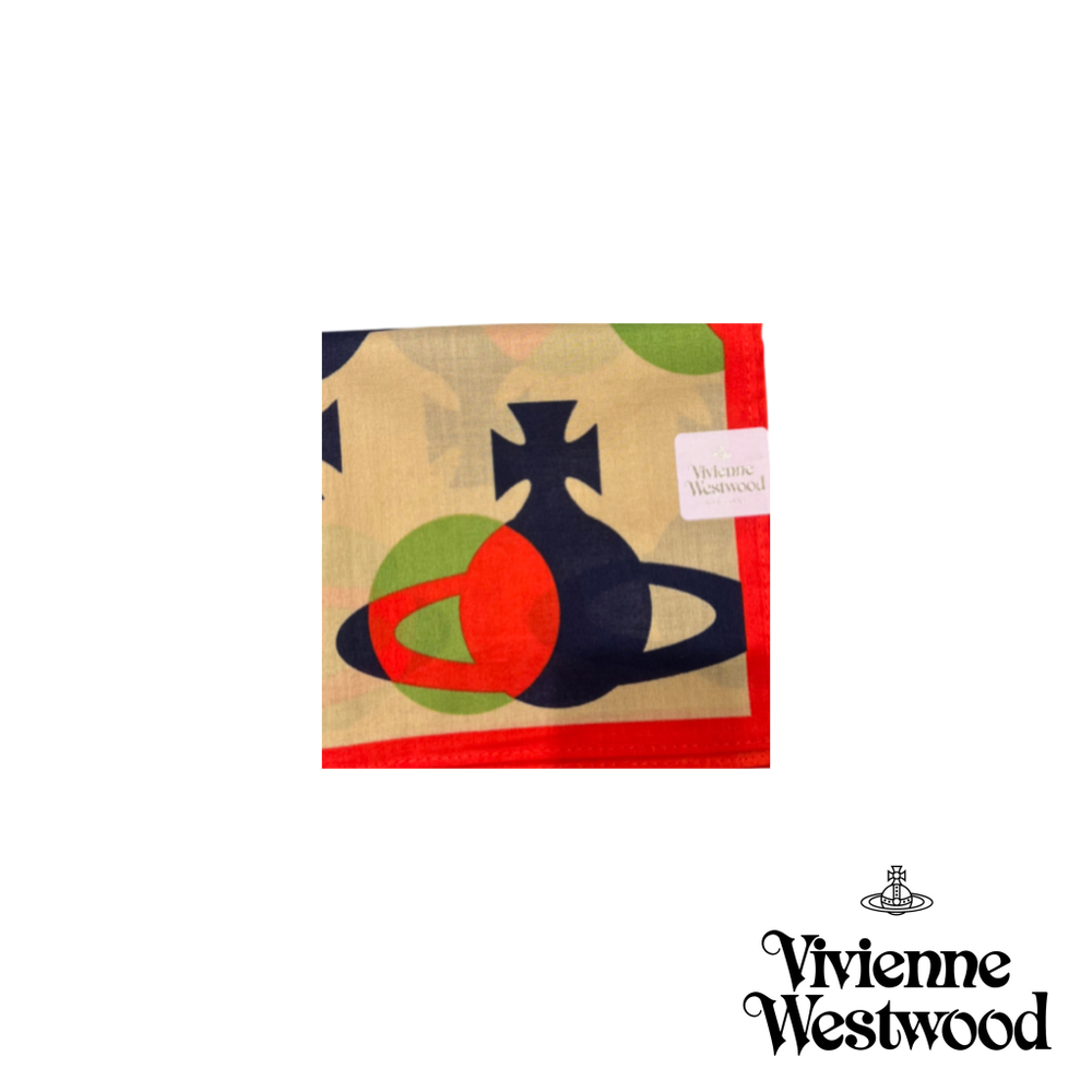 VIVIENNE WESTWOOD ПЛАТОК БЕЖЕВЫЙ ПРИНТ ORBS
