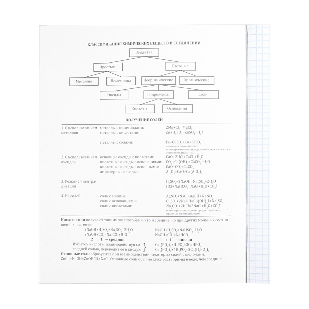 Тетрадь предметная 48л., А5, клетка, Проф-Пресс "Химия. Графема" , скрепка, мелованный картон, выб. лак, твин-лак, офсет