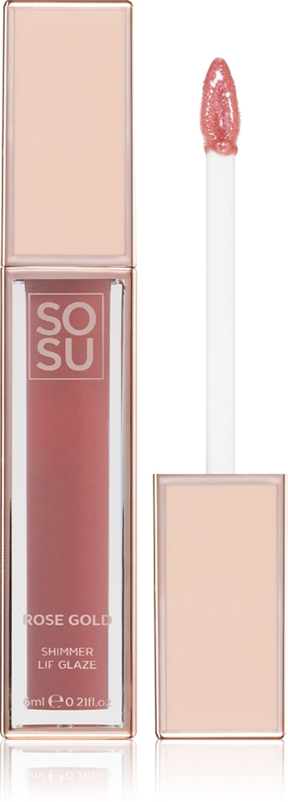 SOSU Cosmetics Satin Lip Glaze - Увлажняющий блеск для губ, 6 ml