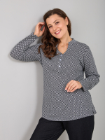 Блузка БЛ-22/чернобелая-геометрия