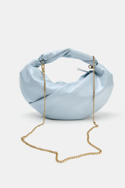 ZARA СУМКА СО СБОРКАМИ, СИНИЙ