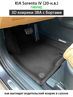 комплект эва ковриков в салон авто для kia sorento iv 20-н.в. от supervip