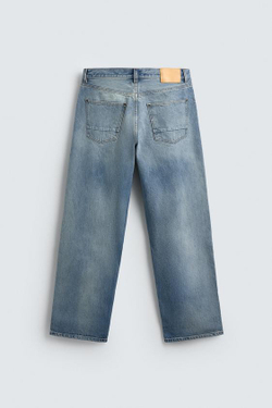 ZARA ДЖИНСЫ BAGGY FIT, СИНИЙ/ИНДИГО
