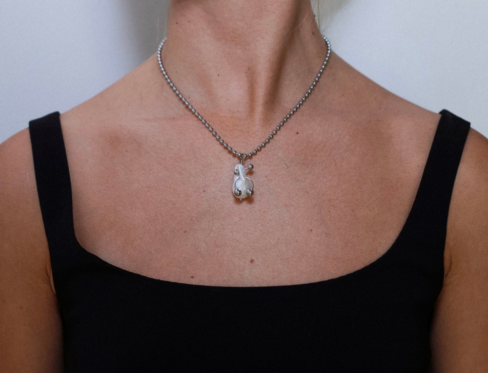 NNEO PEARLLY Жемчужина с двойным пирсингом DOUBLE