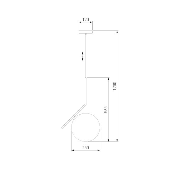 50153/1 / подвесной светильник хром
