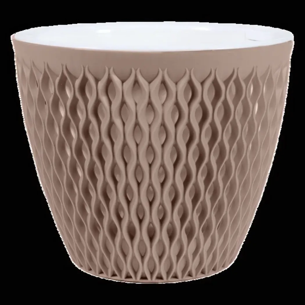 Кашпо для цветов пластиковое 1,6л d-16см «Версаль» Фраппе