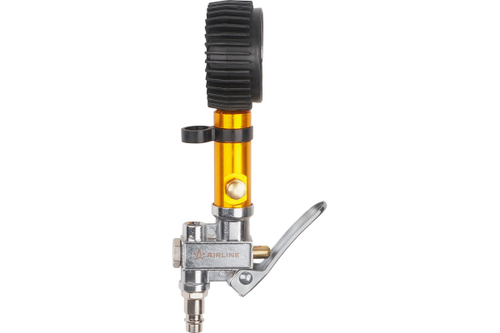 Пневматический пистолет для накачки шин грузовой с манометром 10 атм AIRLINE ATBU045