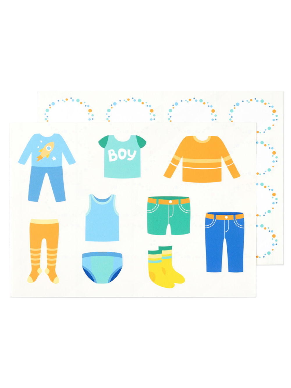 Комплект наклеек в детскую комнату 21×29,7 см, 2 листа, мальчики