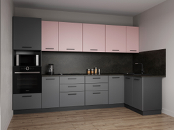 Кухонный гарнитур угловой Роза 3200x1400 (26мм)