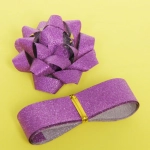 Набор для декорирования «Мерцание» бант 6см, лента 2см (3м), Сиреневый