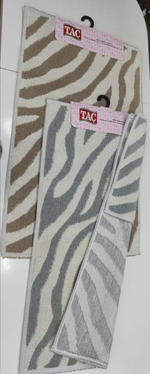 Набор ковриков ТАЧ (хлопок 100%) "ZEBRA" 60*100 см + 50*60 см (цвета в ассортименте)