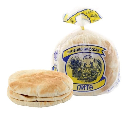 Лепешка арабская пита 5шт. 400г. Хлеб Пита