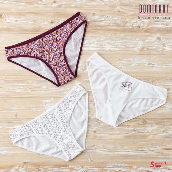 Трусики женские DOMINANT 35000-194, BIKINI, 3 шт. в уп.