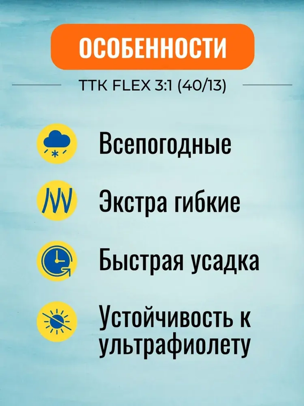 Гибкая термоусадочная клеевая трубка ТТК "Flex"(3:1)-40/13 чёрная с коэффициентом усадки 3:1 (КВТ)