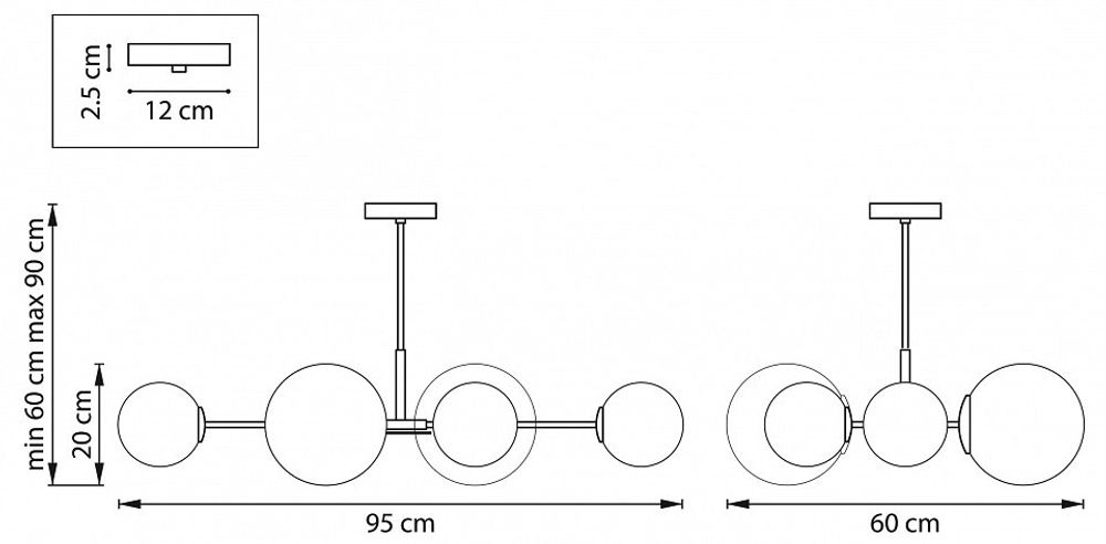 Люстра на штанге Lightstar Croco 815460