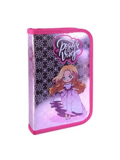 Пенал 1-секц. большой, печать на фольге (Маленькая девочка 2023) (ПО-62)