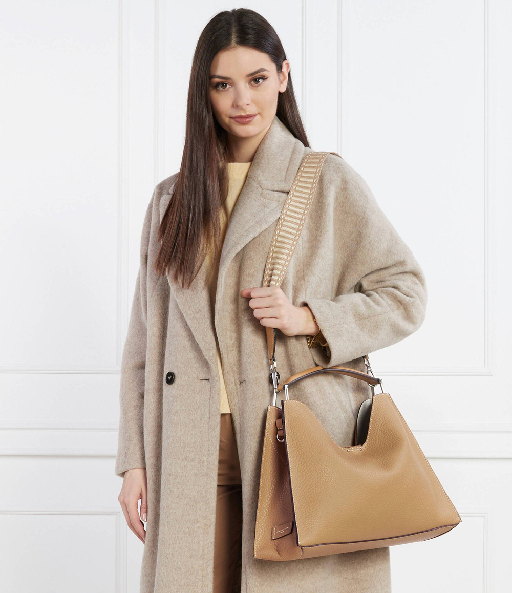 Кожаная сумка через плечо BORSA PELLE GIANNI CHIARINI - коричневый(BS 10566 RNGDBL-NA)