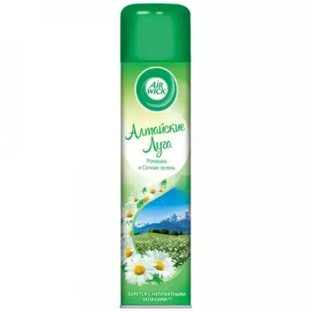 Ароматический освежитель воздуха аэрозоль AirWick Эрвик Air Wick Алтайские луга Ромашка и Сочная зелень, 290 мл