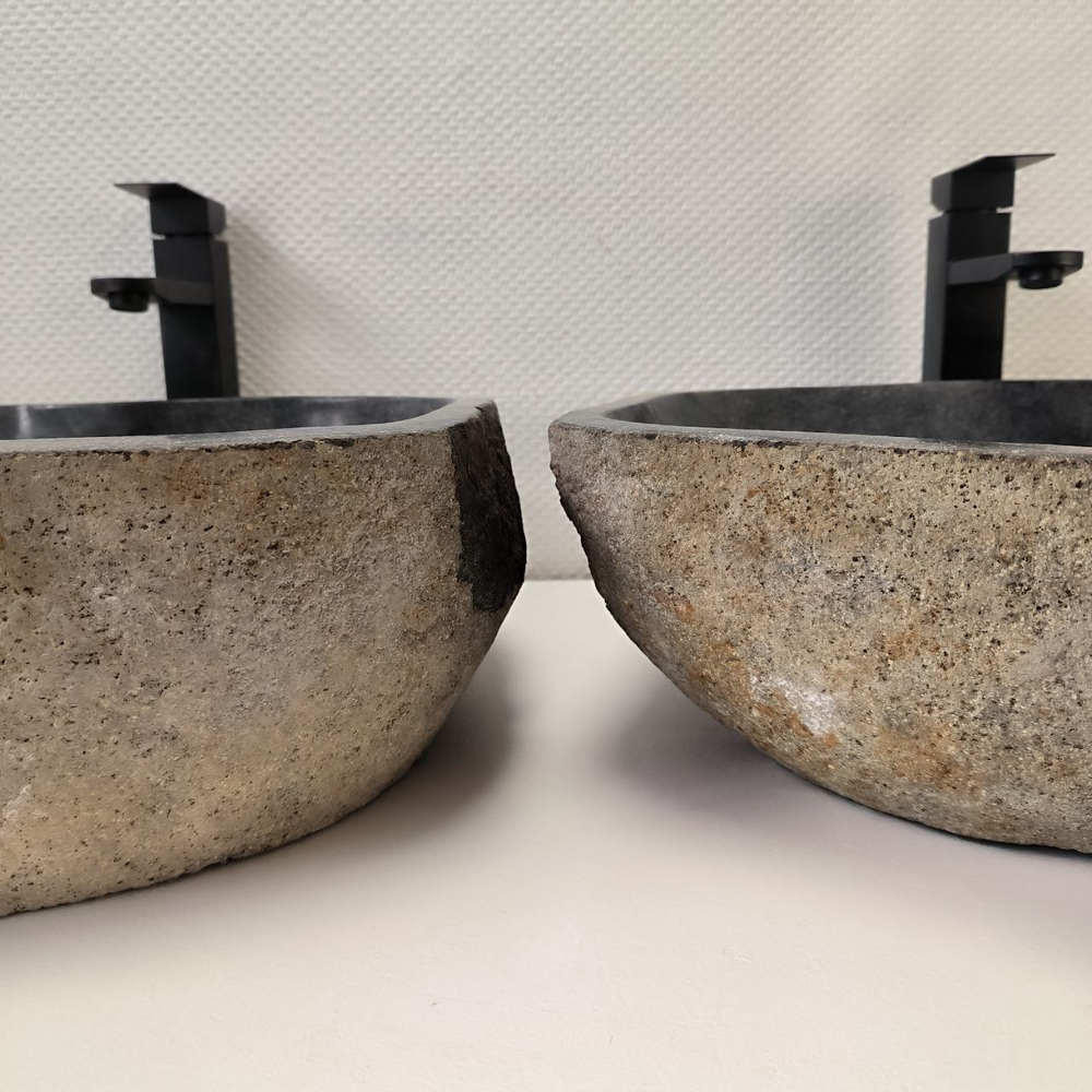 Раковина из речного камня ПАРА! RS-63838 54*47*15 2шт 0127
