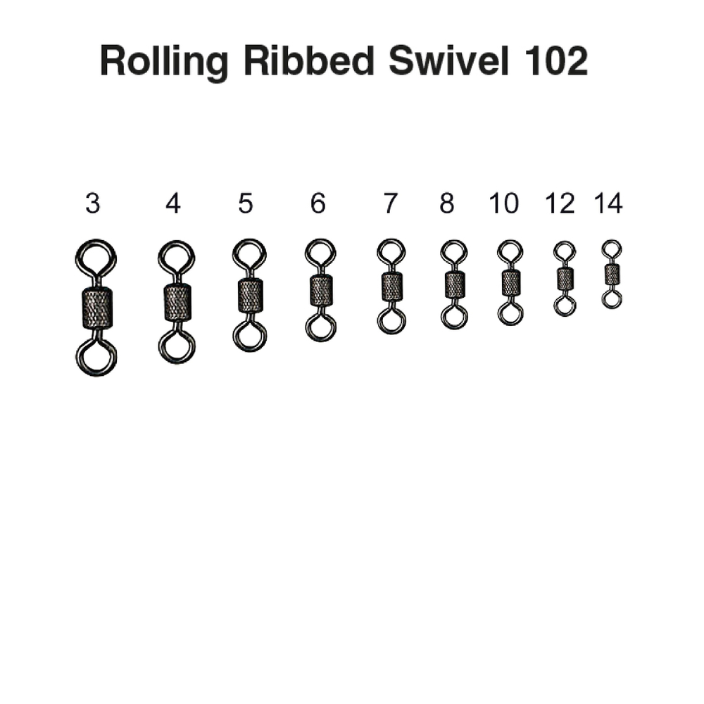 Вертлюг "Волжанка" Rolling Ribbed Swivel 102 # 5 тест 32кг (10шт/уп) по 5 упаковок