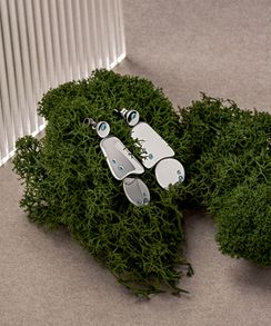 Серьги Ритм цвет серебро