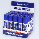 Клей-карандаш 15гр. в пластиковом корпусе с выдвигающимся стержнем (Darvish)