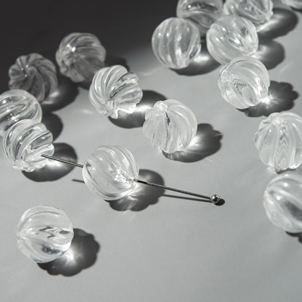 Бусина-разделитель из натурального горного хрусталя, 12мм